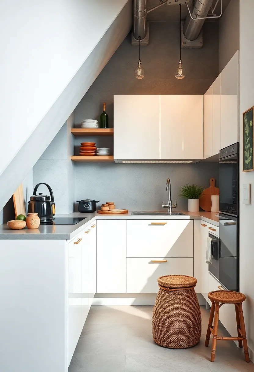 Incorporate LED strip⁢ lighting to brighten the under-stairs ‌kitchen area and ​highlight features