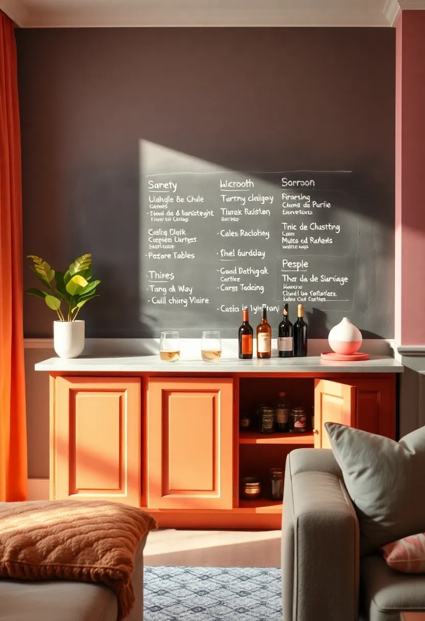 Compact ​Rolling Bar Cart featuring Chalkboard ​Labels​ for Smooth Organization