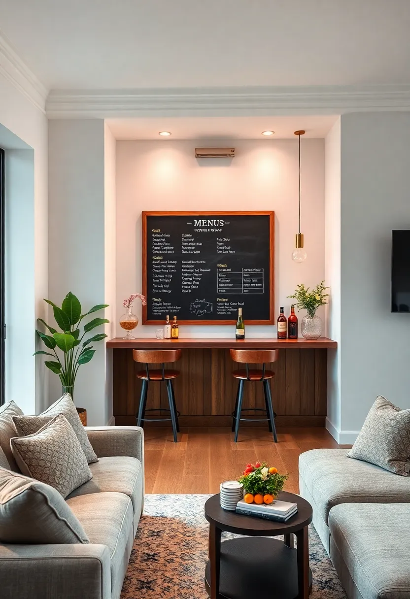 Cozy Window ⁤Seat Bar with Chalkboard Frame for ⁢Personalized Entertaining Notes