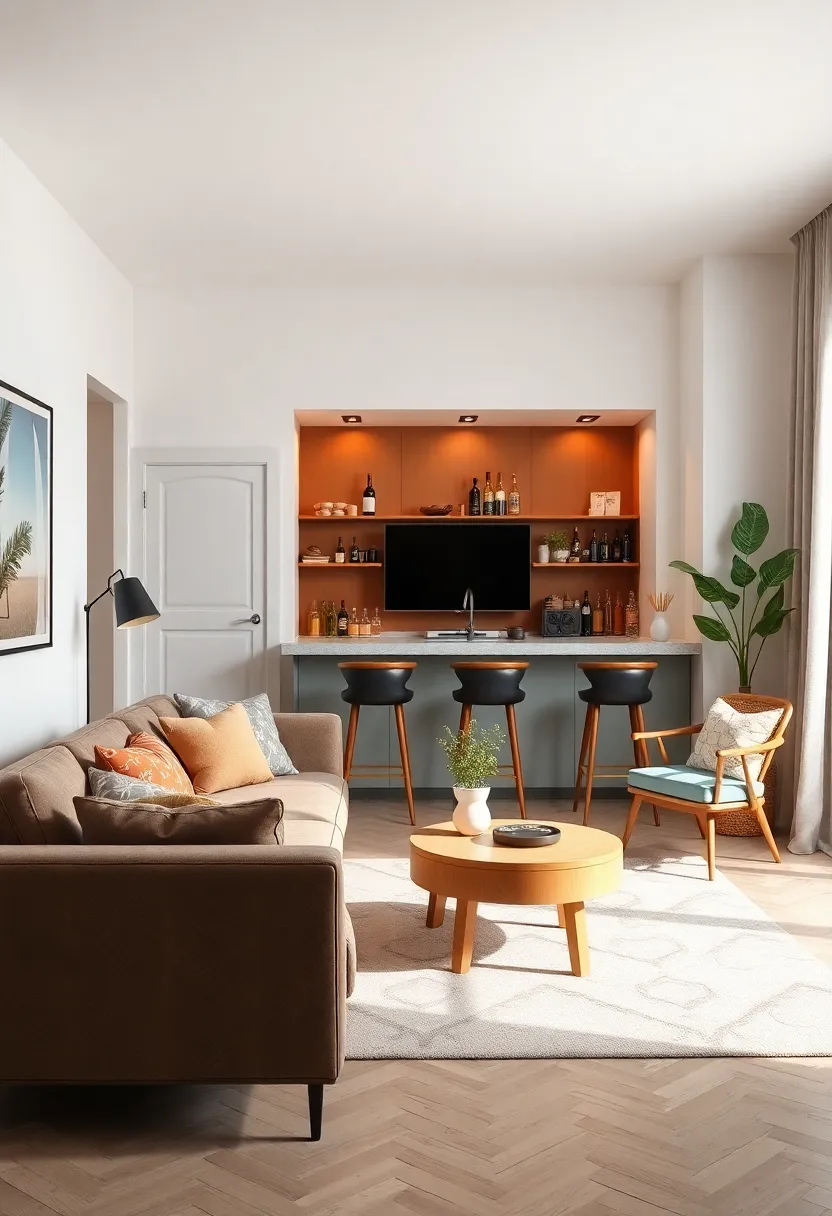 Color-Blocking Techniques​ to Define Your Bar Area Within a Small Living Room