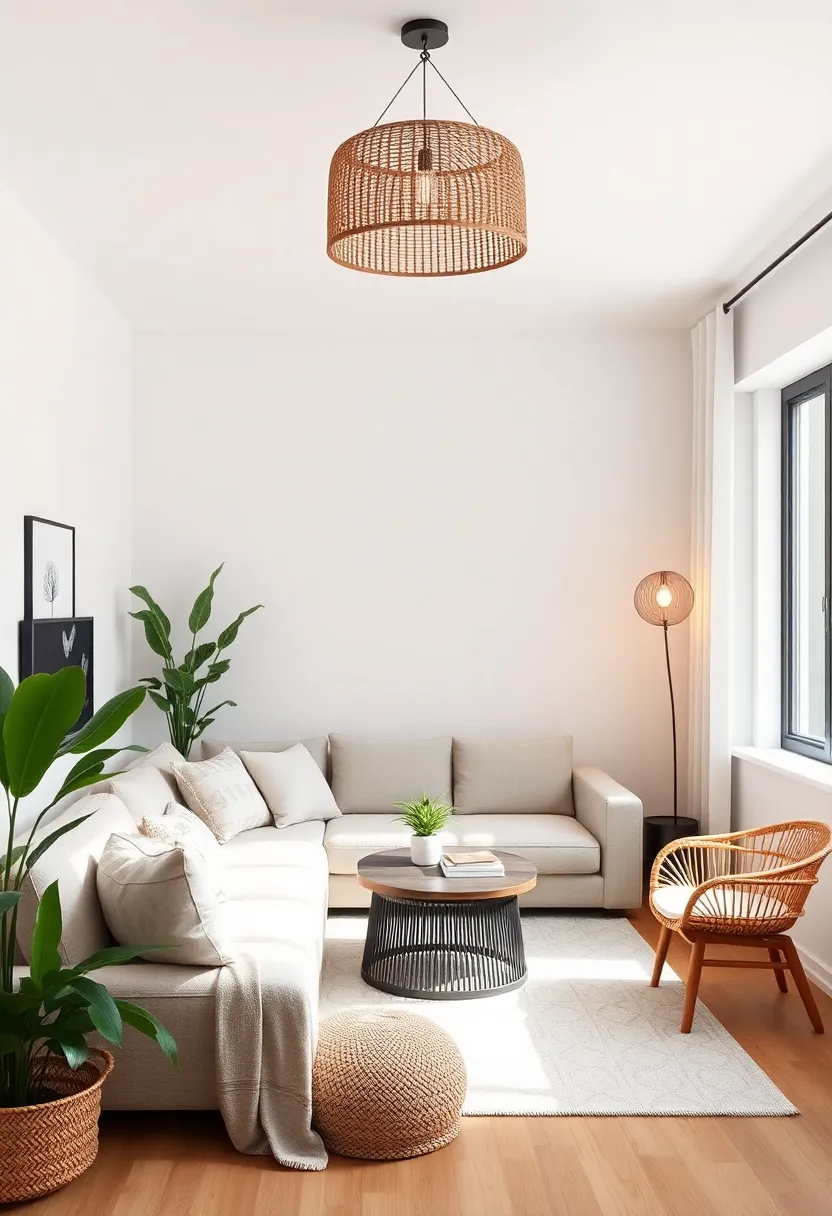 Natural Materials: Opt for lighting fixtures made from natural materials like wood or rattan to add warmth and texture to minimalist decor