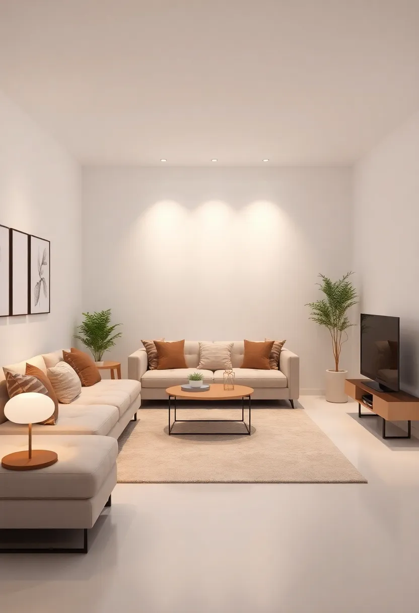 create Zones with Lighting: Use different lighting sources to define areas within your small living room, enhancing its functionality and aesthetic appeal