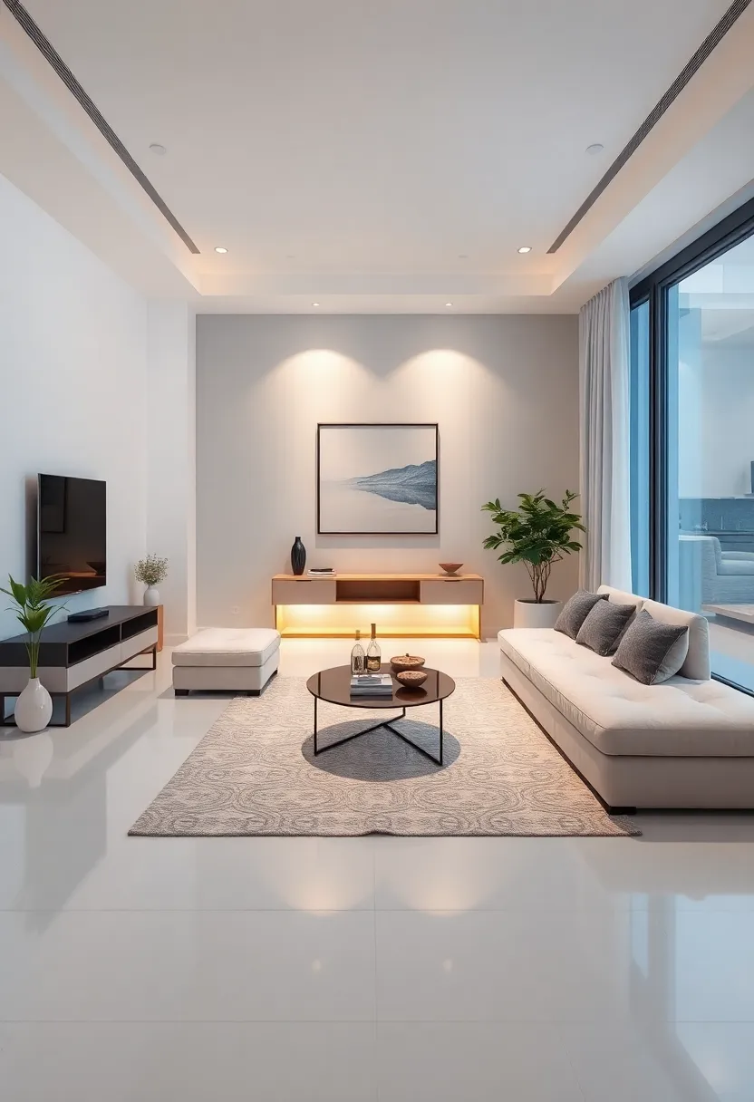 Smart Lighting Solutions: Integrate smart lighting with dimming options to customize the mood, enhancing the minimalist lifestyle effortlessly