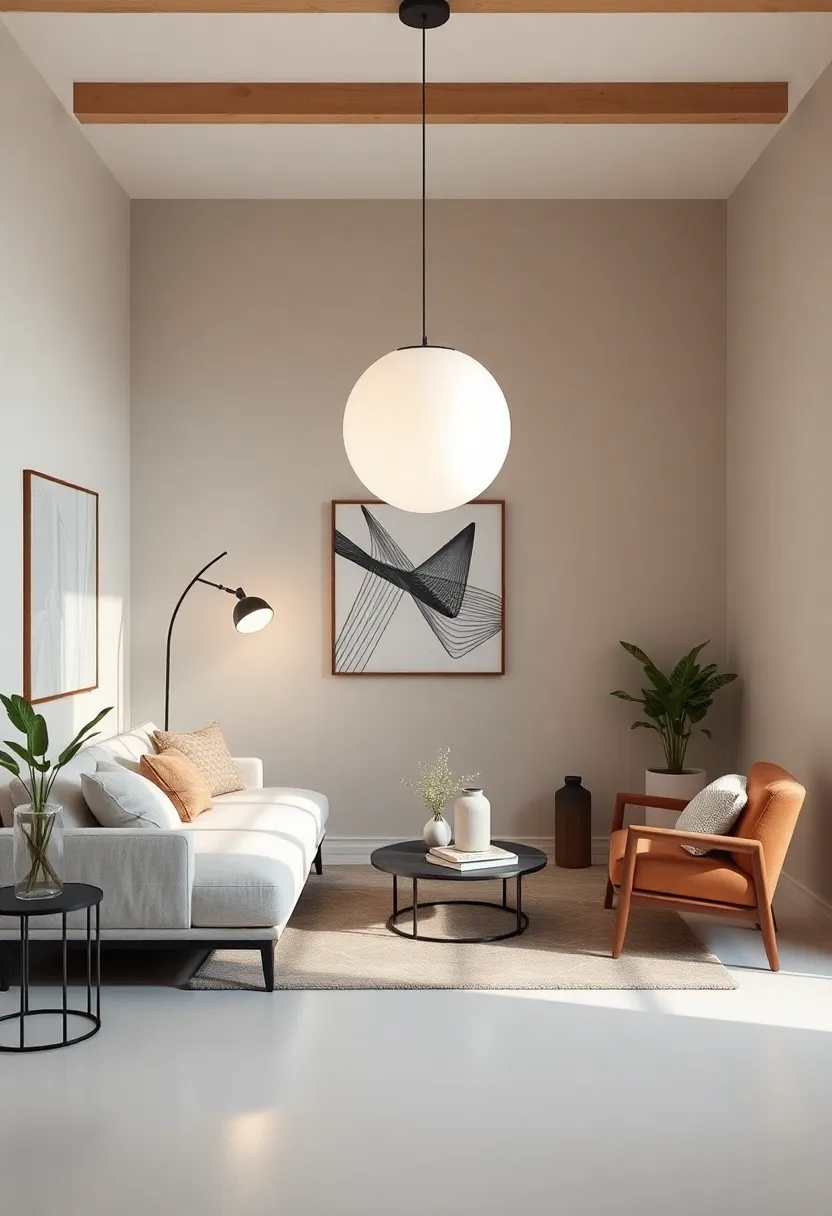 Sculptural Lighting: Invest in sculptural lighting pieces that act as a statement piece, drawing attention without overwhelming the space