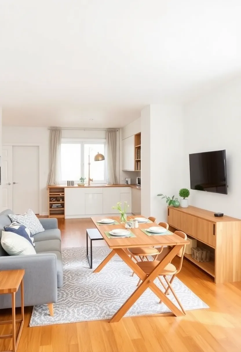 Consider a Folding dining Table: Use a foldable or collapsible dining table to save space when not in use, perfect for small gatherings