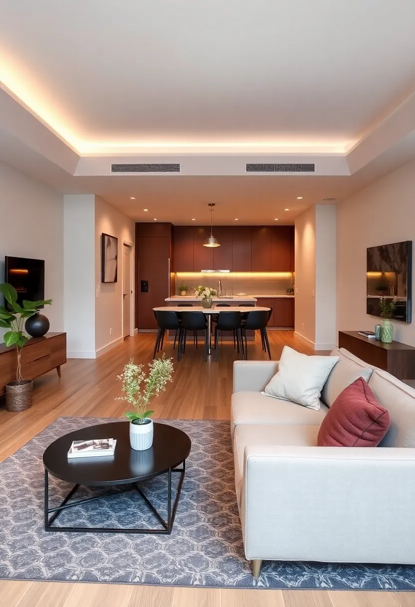 Choose Streamlined Furniture: Select sleek, minimalistic designs that take up less visual space while still providing comfort