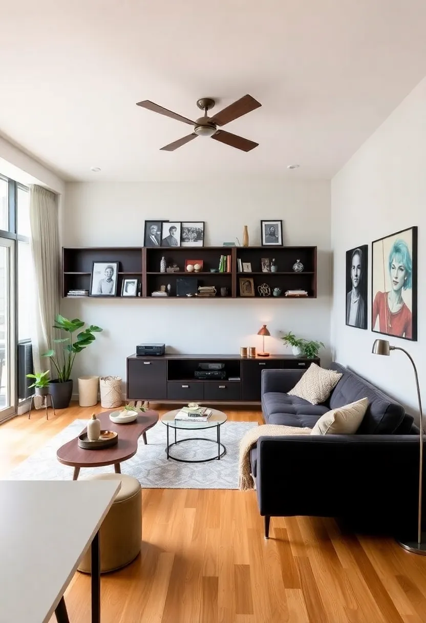 Display Personal Items Creatively: Use walls or shelves to showcase art, photos, or travel souvenirs, making your space uniquely yours