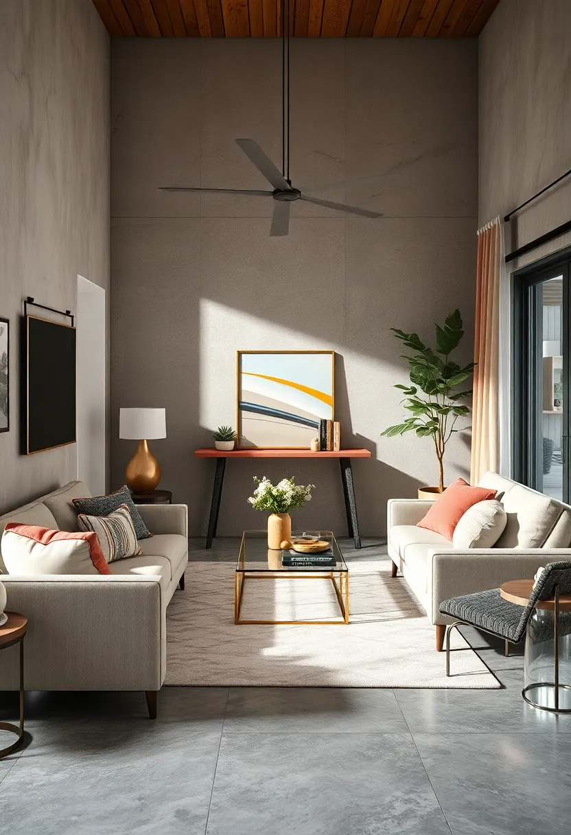 Mixing Metallic Accents with Soft Pastels for ⁣a Chic and inviting Small Living Environment