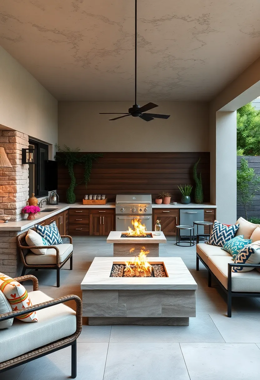 Integrated Fire⁤ Pit and Cooking Surface for Cozy Evening ⁤Meals