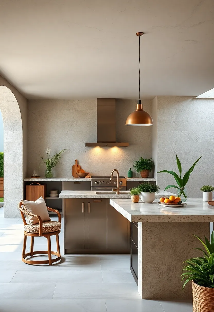 Small Multi-Function Cooking Island with Sink and Cooktop