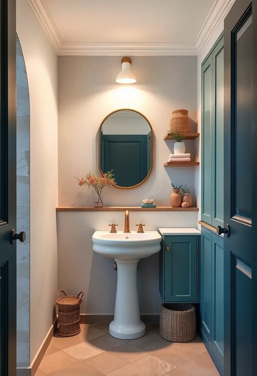 Combine a⁢ classic pedestal ‍sink with⁣ floating cabinets for optimized⁣ storage and style