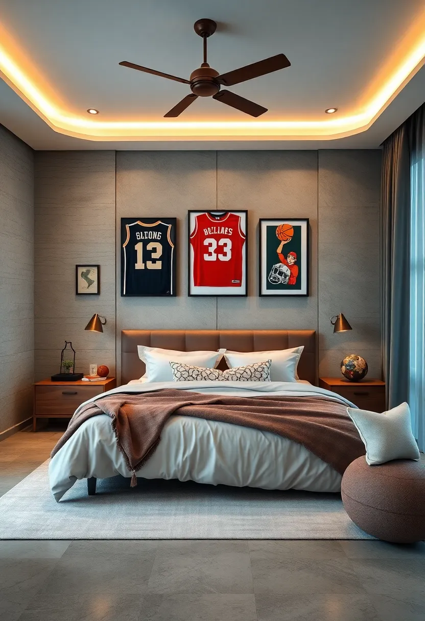 incorporating Subtle ⁣Sports Iconography into ⁣Bedding and Curtains for a Unified Thematic Feel