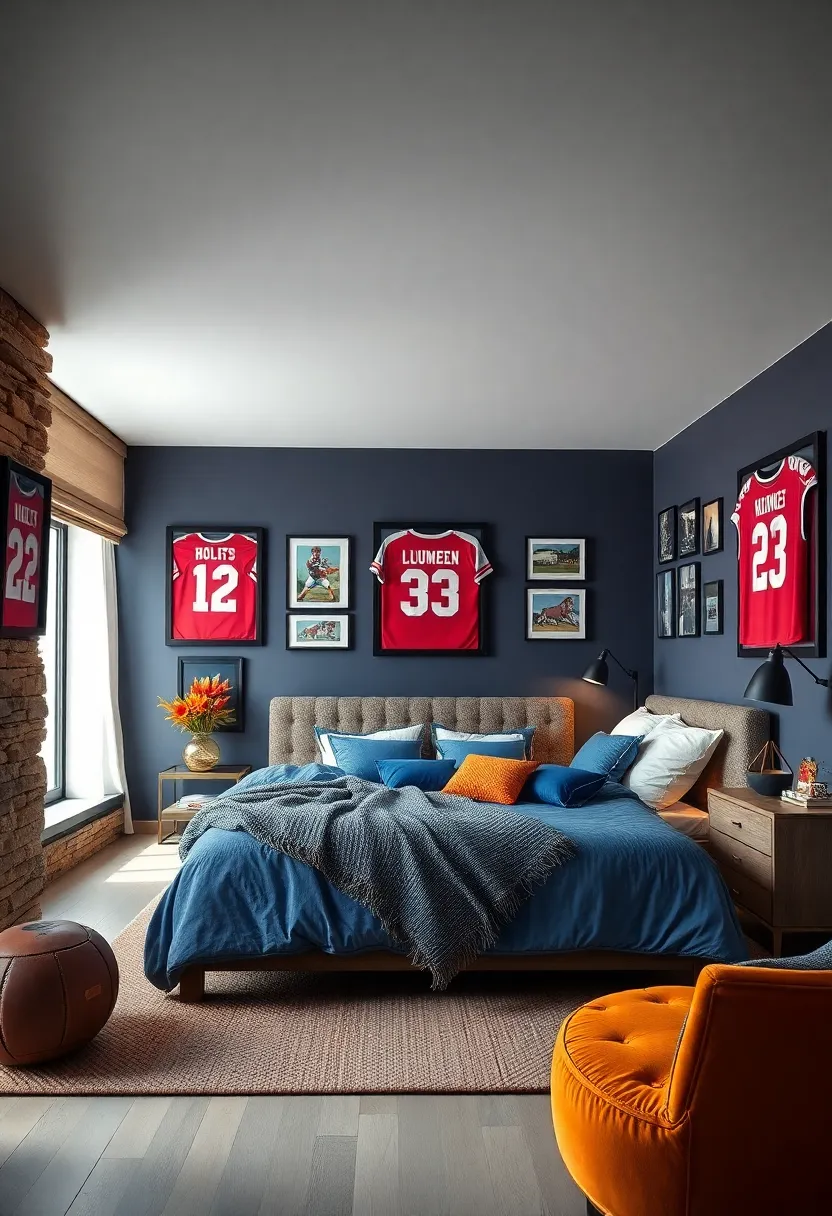 A Bold ‍Color Palette Inspired by Favorite Teams to⁣ Create an ⁢Immersive and Energetic Bedroom Space