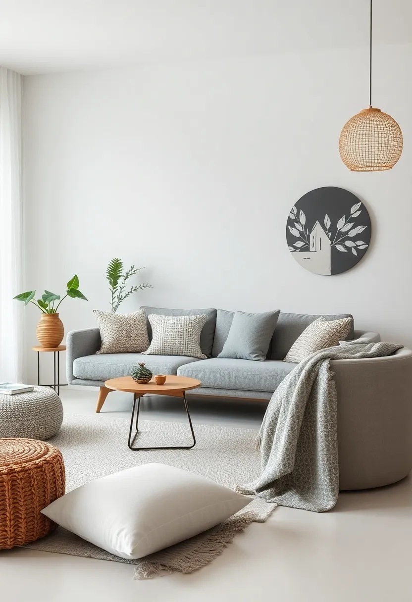 Eco-Friendly Textiles: Choose sustainable fabrics like organic cotton or hemp for cushions and throw blankets to add warmth with a conscience