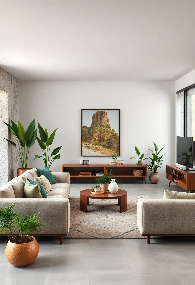 Introduce plants in biodegradable planters for a green touch and improved air quality