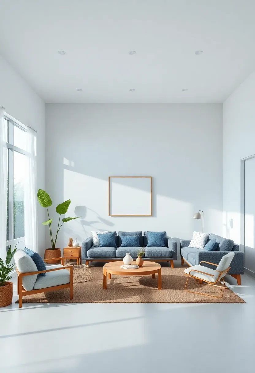Airy Layout: Design an open space that encourages airflow, reducing the need for artificial climate control, while enhancing the room's natural beauty