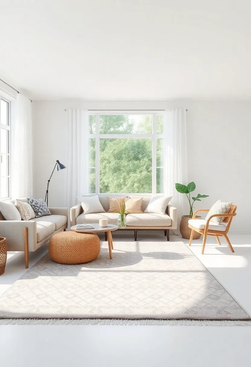 eco-Conscious Rugs: Select rugs made from recycled materials or sustainably sourced fibers to ensure comfort underfoot without harming the environment