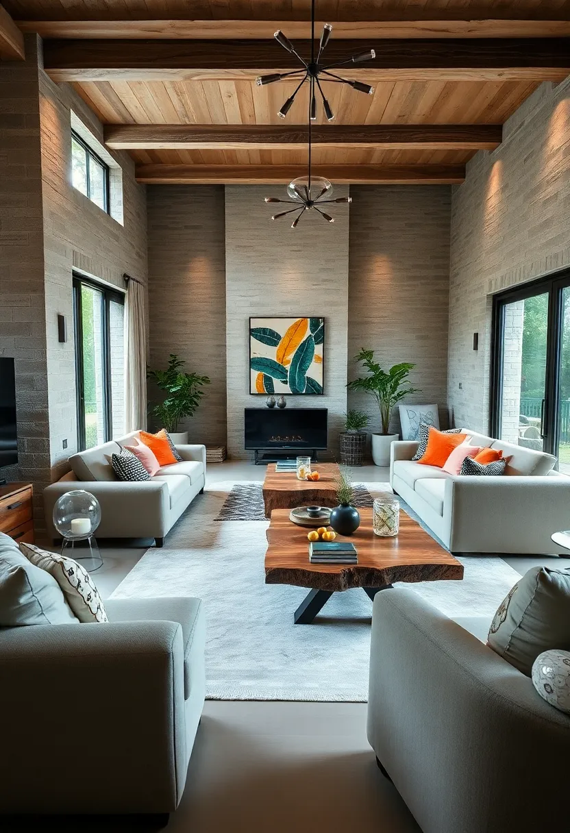 Opt for a reclaimed wood coffee table to bring character and sustainability into your living room