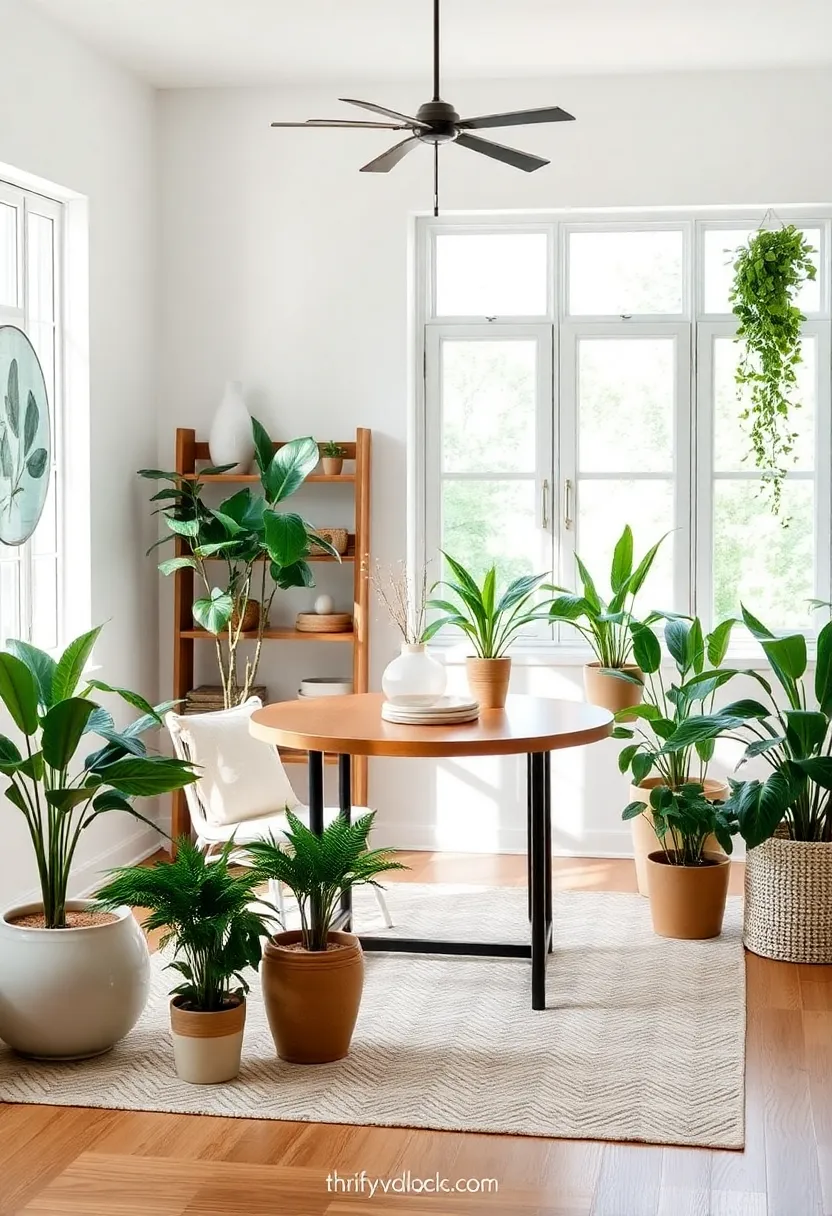 Incorporating Nature: Thrifted Planters and Greenery for Vibrance