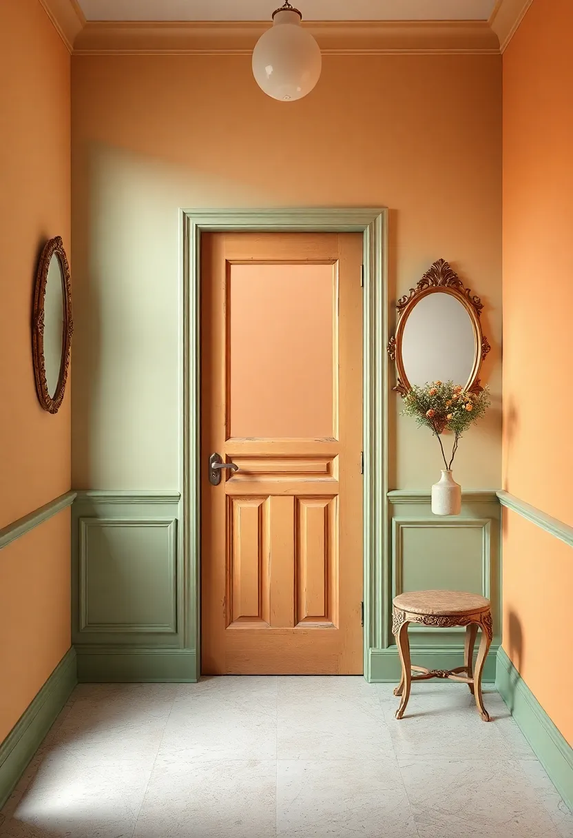 Color Palettes that Harmonize Vintage Entryways with Antique Mirrors