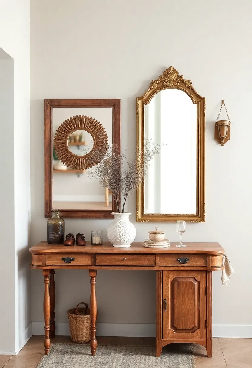 Crafting Cozy First Impressions with Vintage Decor and Mirrors