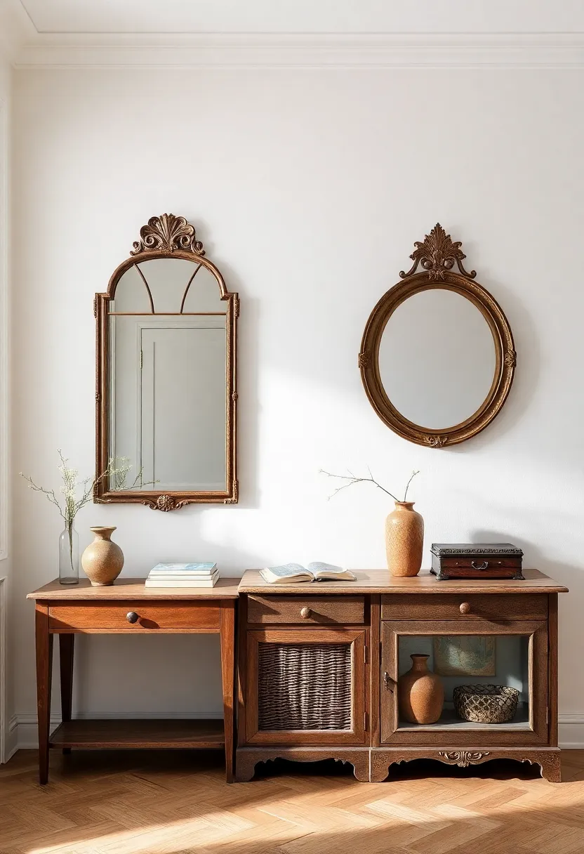 Pairing Vintage Entryways with Eclectic Antique Mirror Choices
