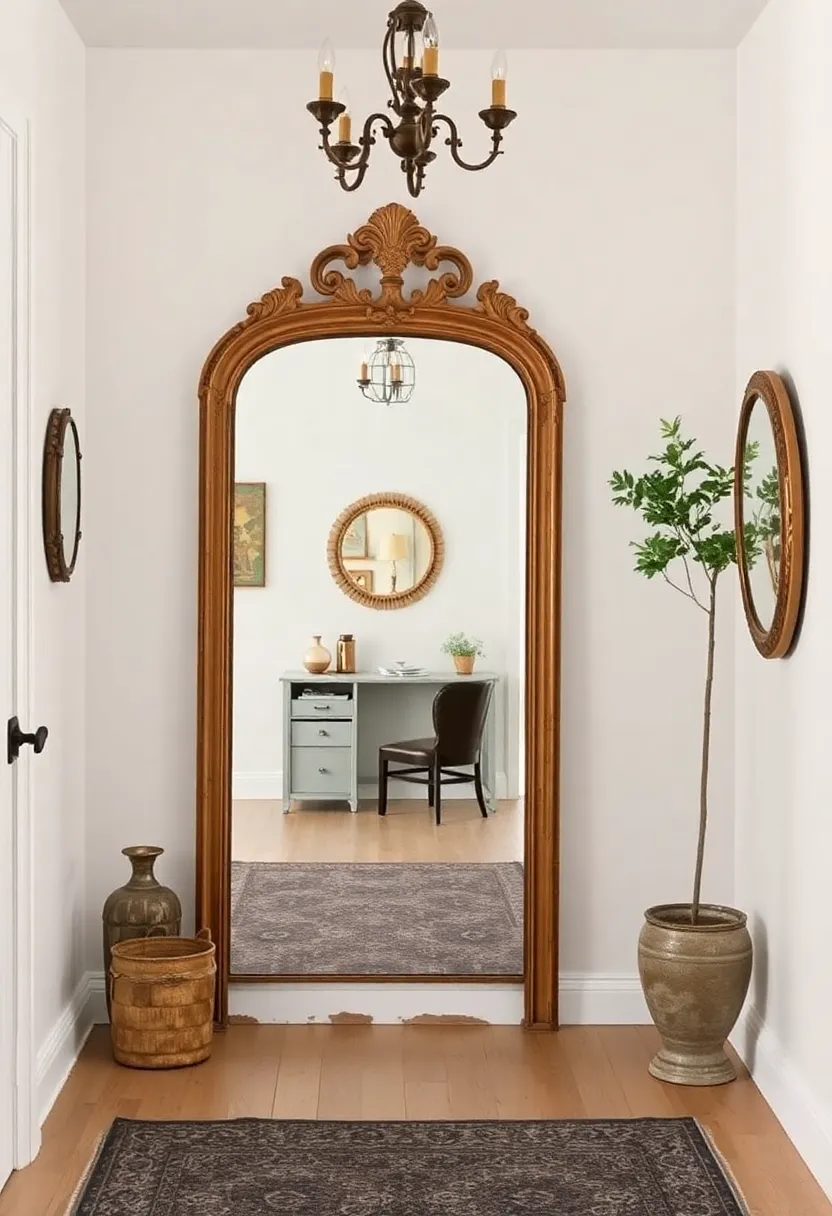 Whimsical Touches: Incorporating Antique Mirrors in Cottage Entryways