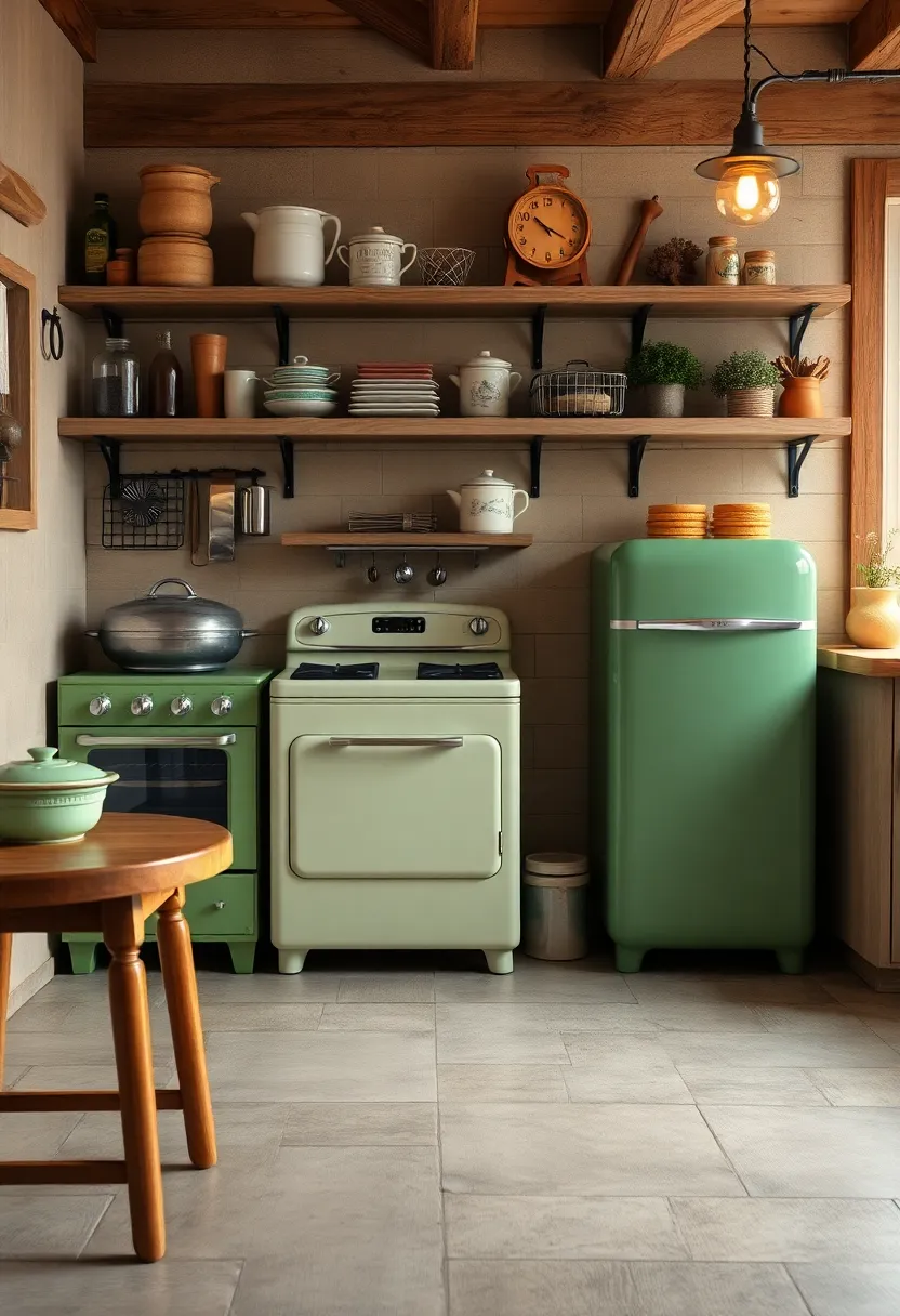 Vintage Appliances: Retro-style or refurbished appliances bring a blend of nostalgia and functionality to the culinary space