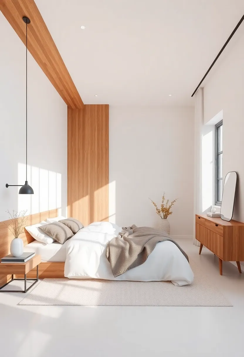 A Serene Palette: Blending Soft Whites With Rich Wooden Accents