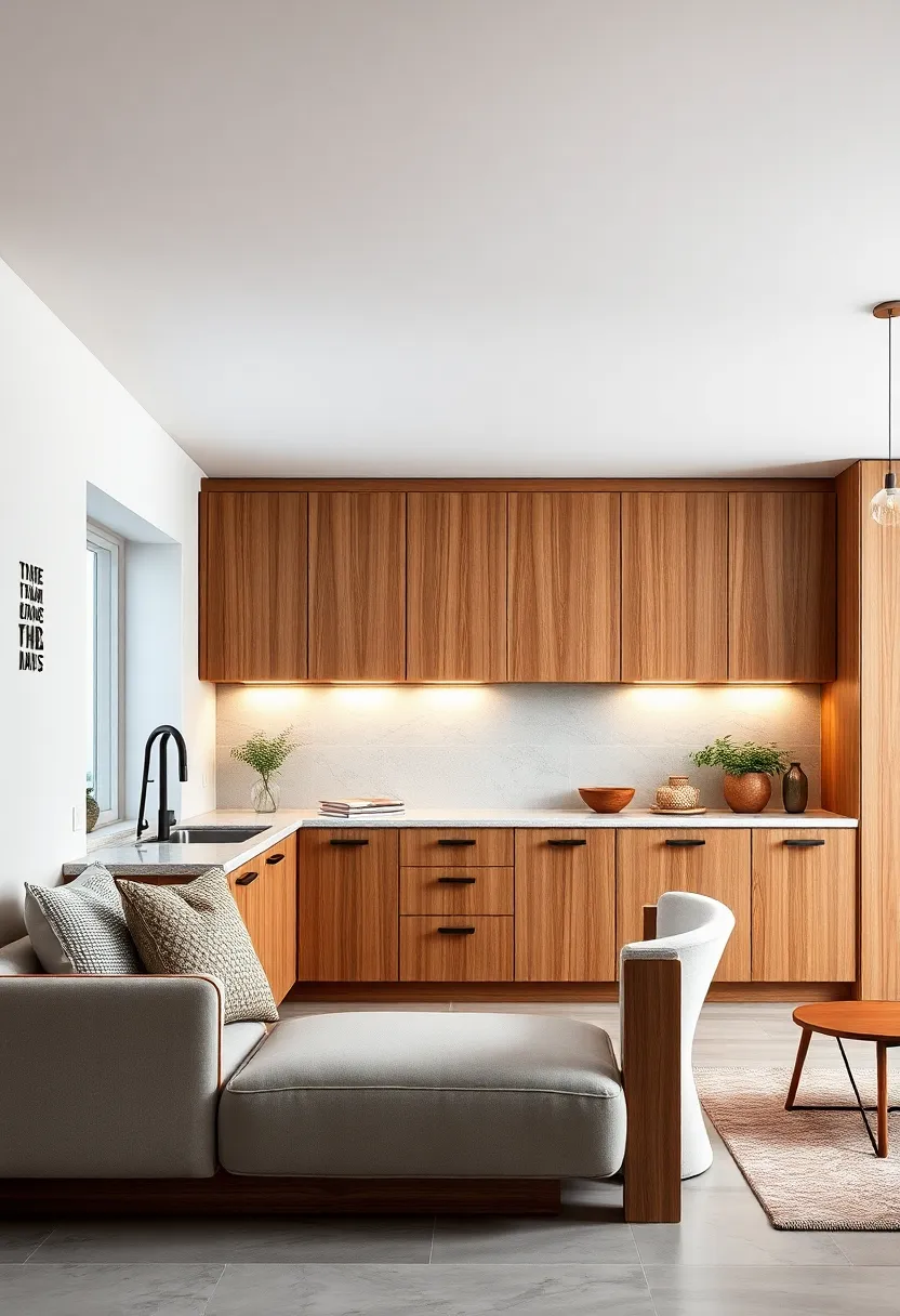 Handcrafted Oak Cabinets Featuring Smooth, Rounded corners for a Soft Modern Feel