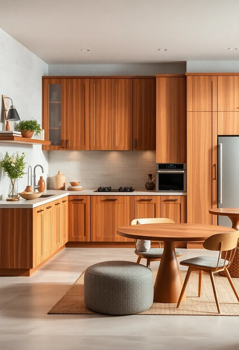 Honey-Toned Cherry Cabinets Featuring Clean Lines and Soft-Closed Doors