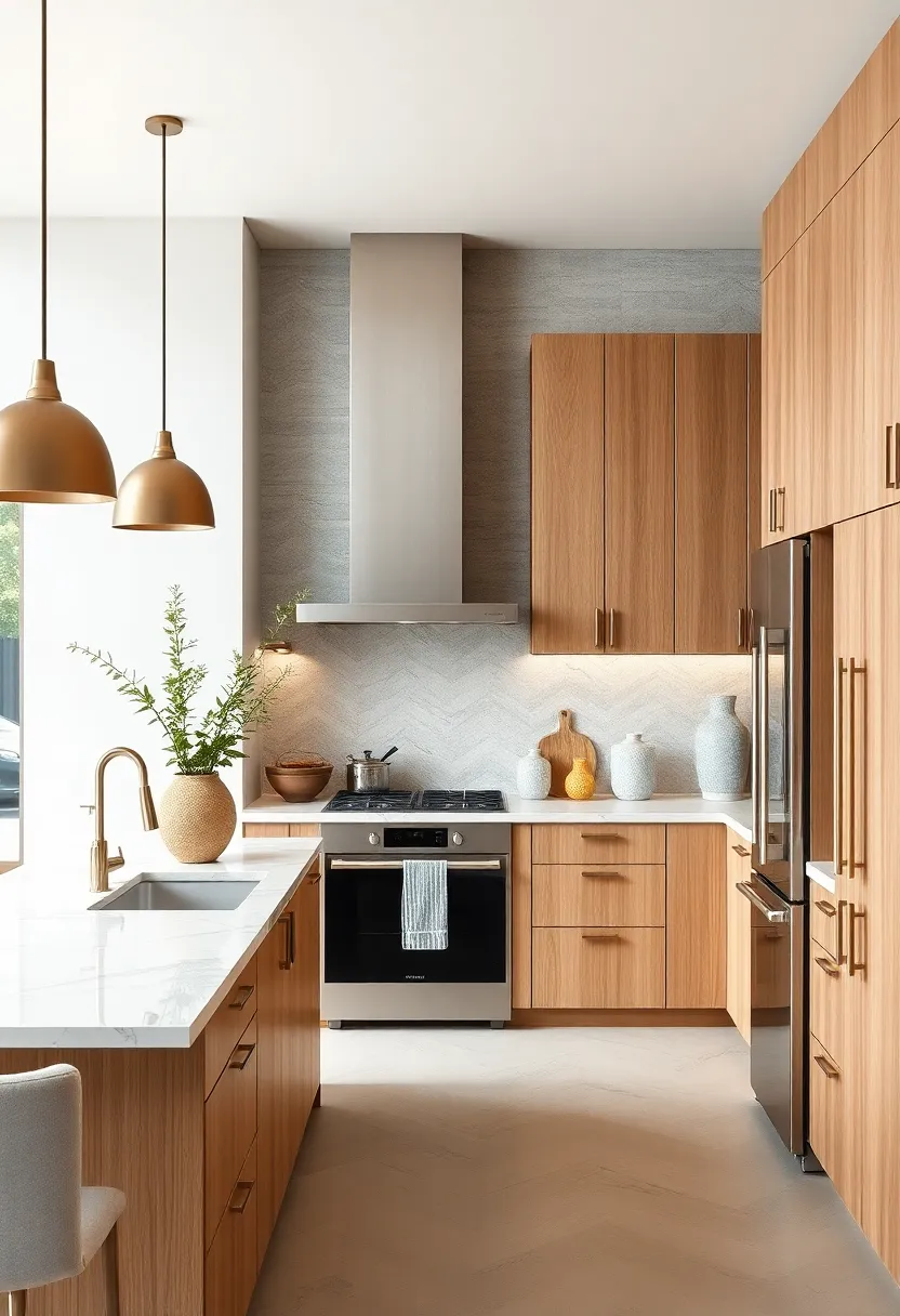 Light Oak Shaker Style Cabinets Paired with Quartz Countertops for Timeless Elegance
