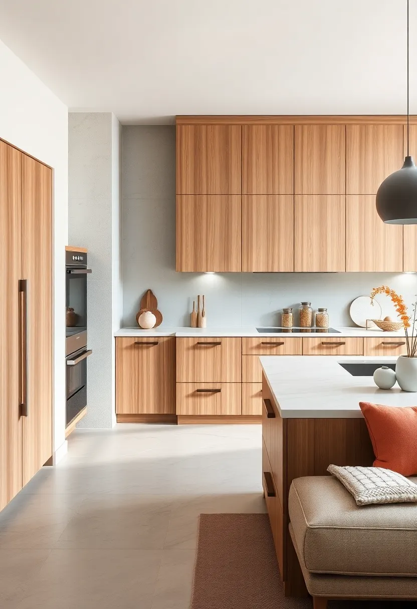 Minimalist Ash Wood Cabinets Featuring Integrated Handles and Soft-Close Drawers