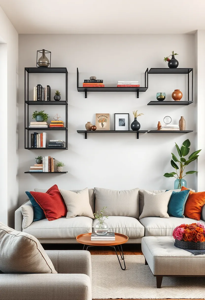Industrial-style metal shelves ⁢paired with vintage books and decorative ⁤objects to ⁢add⁤ an urban edge