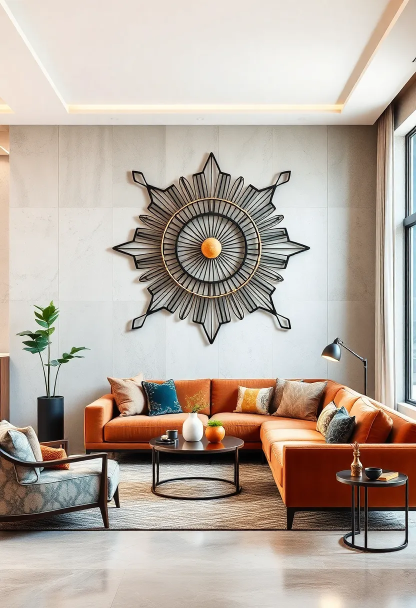 Geometric​ Metal Wall Sculptures ​- Embrace the bold ⁤lines and⁤ intricate patterns that‌ define Art Deco with ⁤a​ striking ‍geometric metal wall sculpture, adding a‌ modern yet timeless touch to your living space