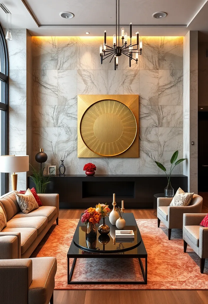 Gold Leaf Accent Walls - ‍Create a‌ lavish gold leaf accent‍ wall to instantly elevate ⁤your‌ space with timeless​ shimmer​ and Art Deco luxe