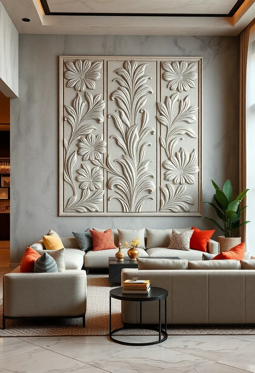 Stylized Floral Relief Panels - Use stylized ‌floral relief panels ⁣in neutral tones with raised textures to add subtle dimension and​ period-appropriate detail