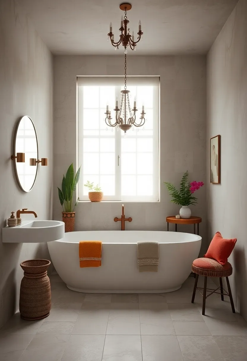 - Mixing Scandinavian Simplicity with Baroque‌ Ornamentation in a Bright, Artistic Bathroom ‍Interior