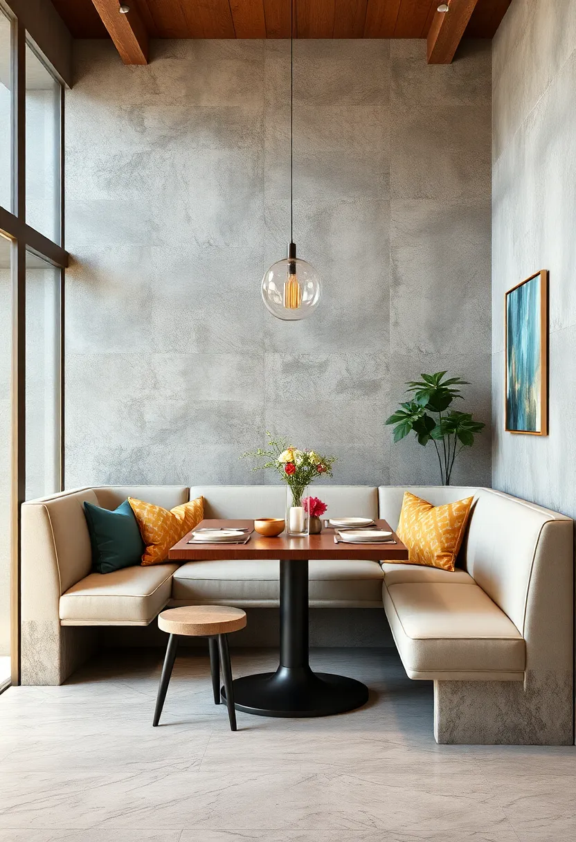 Banquette with ⁣padded seat and Back for Maximum Comfort