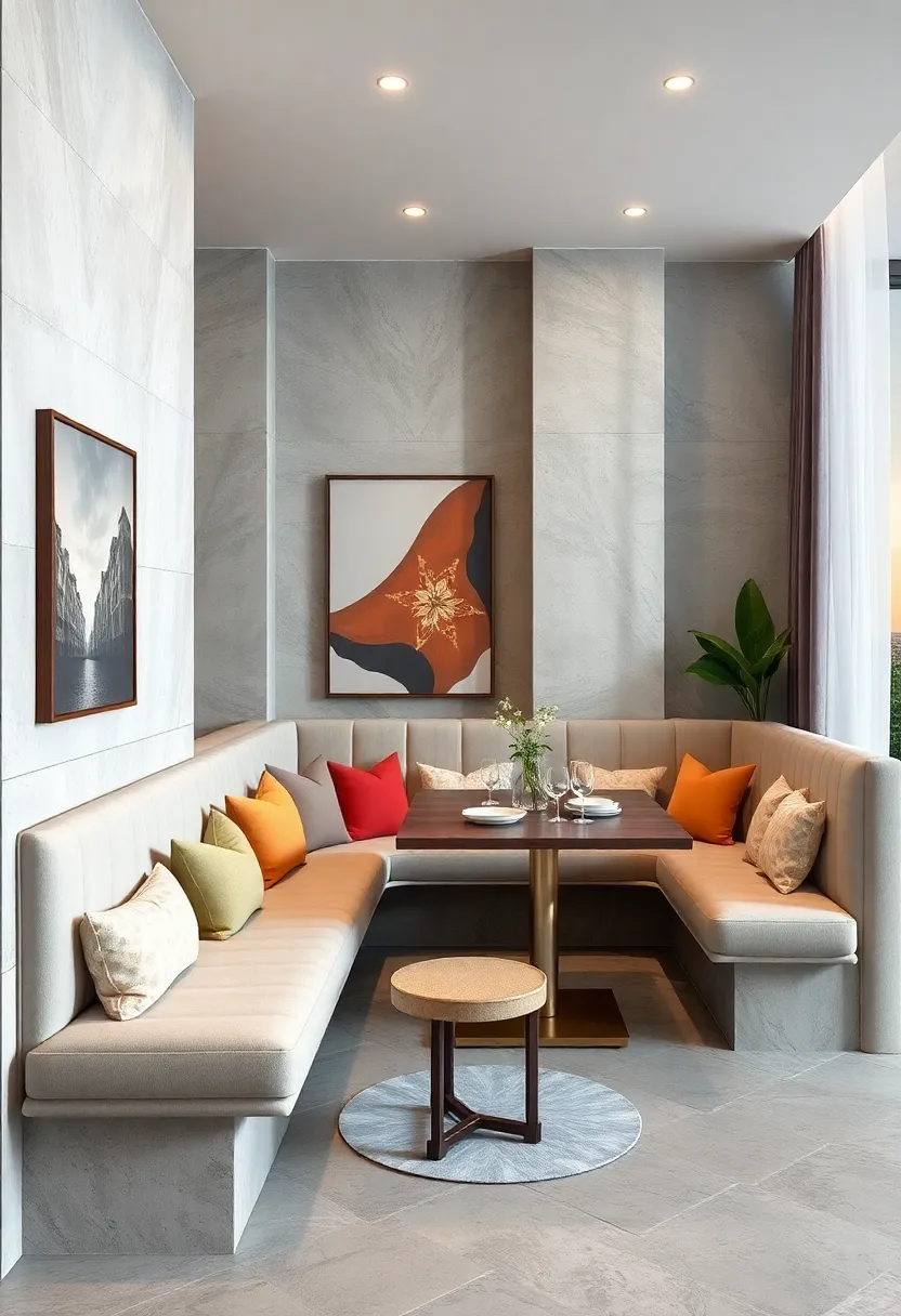 Banquette with High Backrest for Enhanced Comfort