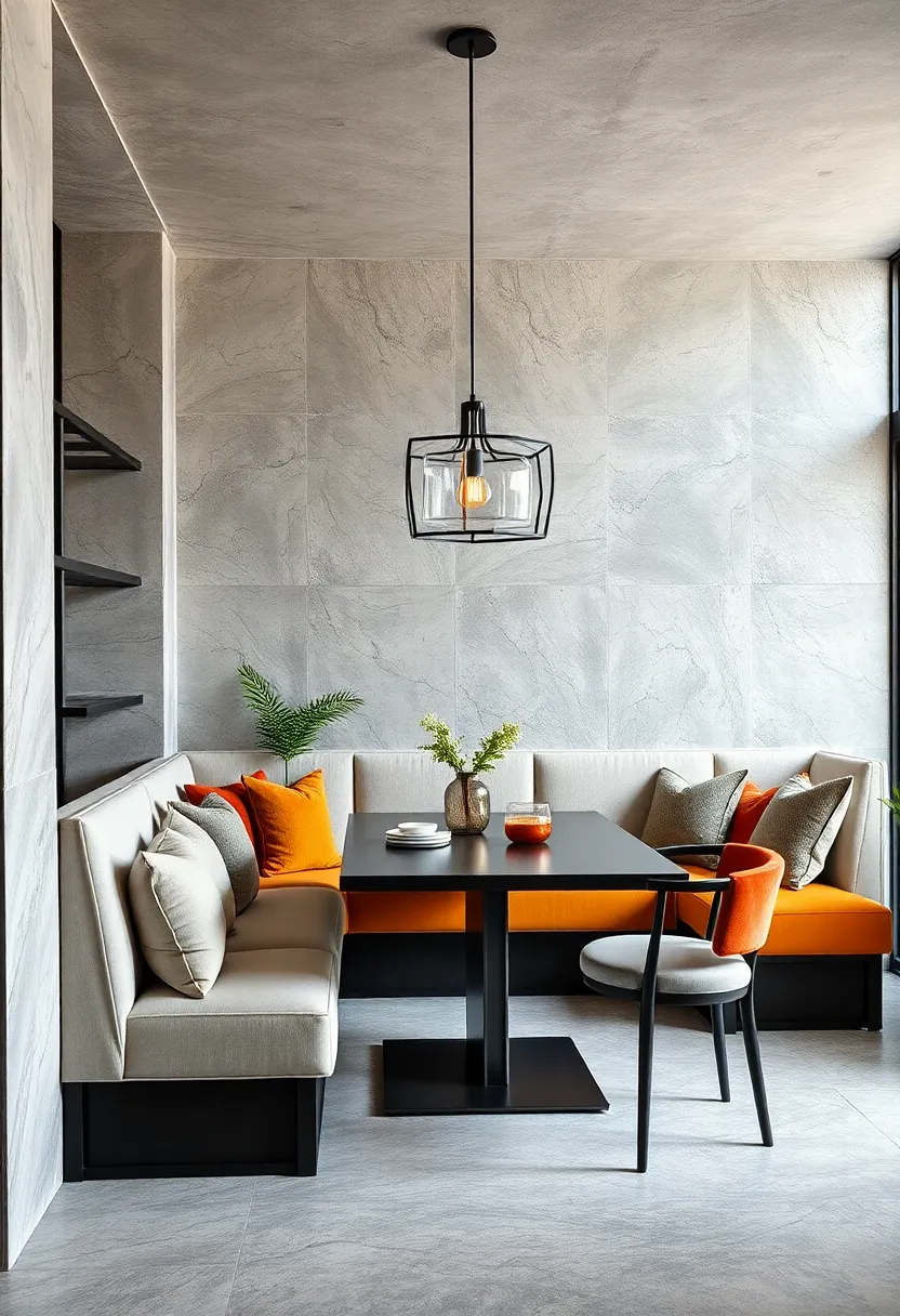 Banquette Featuring Mixed ​materials⁤ for⁢ a Contemporary Look