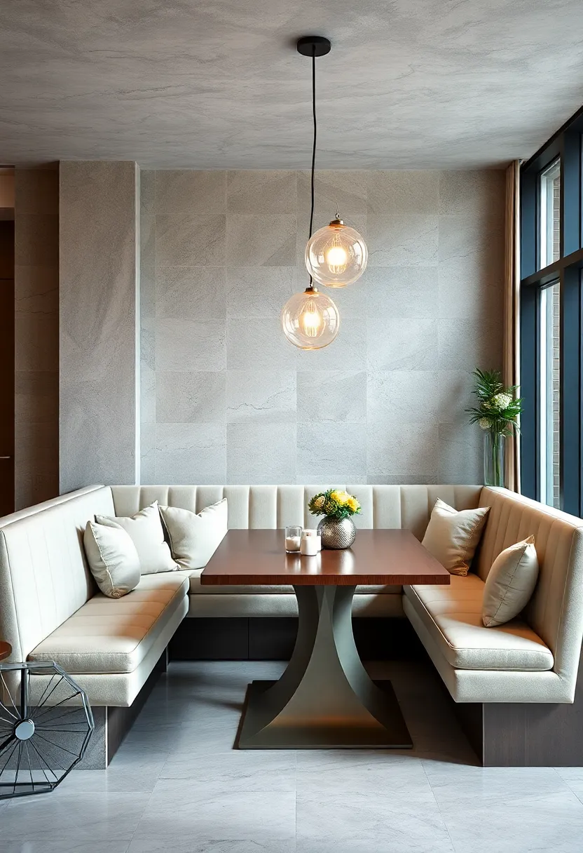Modern Banquette featuring Sleek Lines and Neutral Tones