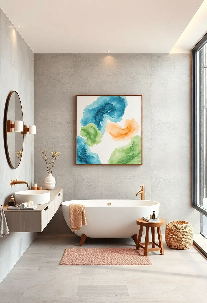 abstract Watercolor Prints: Soft, fluid watercolor pieces add a gentle splash‍ of color while maintaining modern minimalism