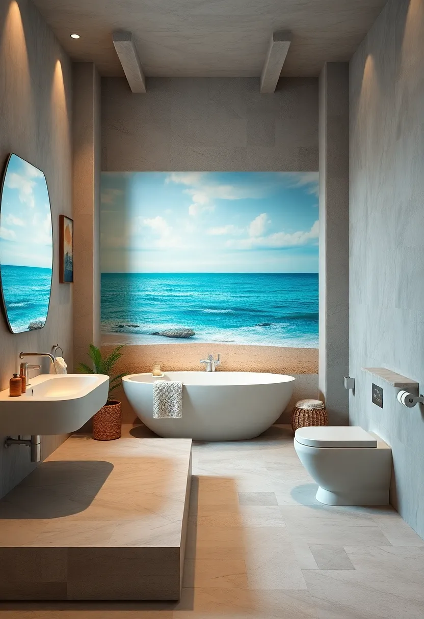 Digital Prints of ocean Scenes: Tranquil seascapes in​ vibrant colors can​ create ⁢a calming,spa-like ambiance