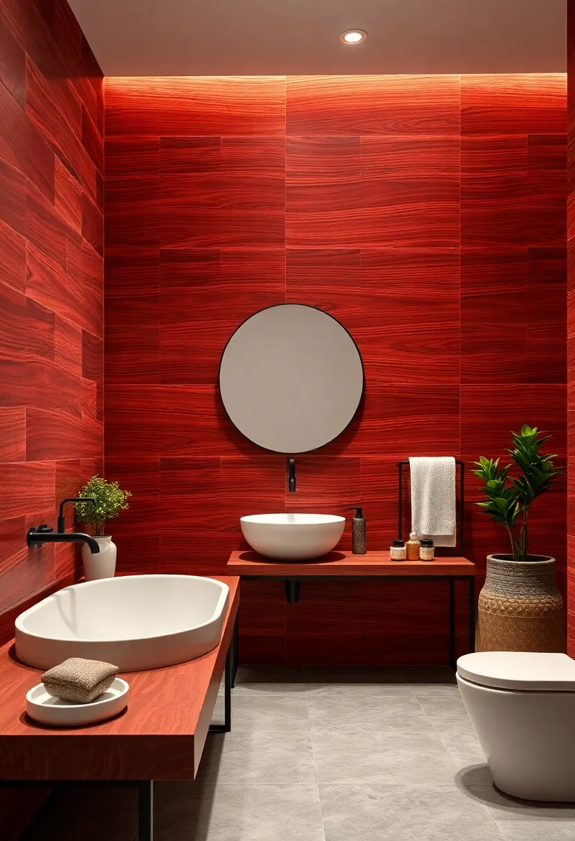 Textured Redwood Revival: Deep red tones paired ⁣with rough-textured grain‍ provide a bold yet natural statement ⁤wall