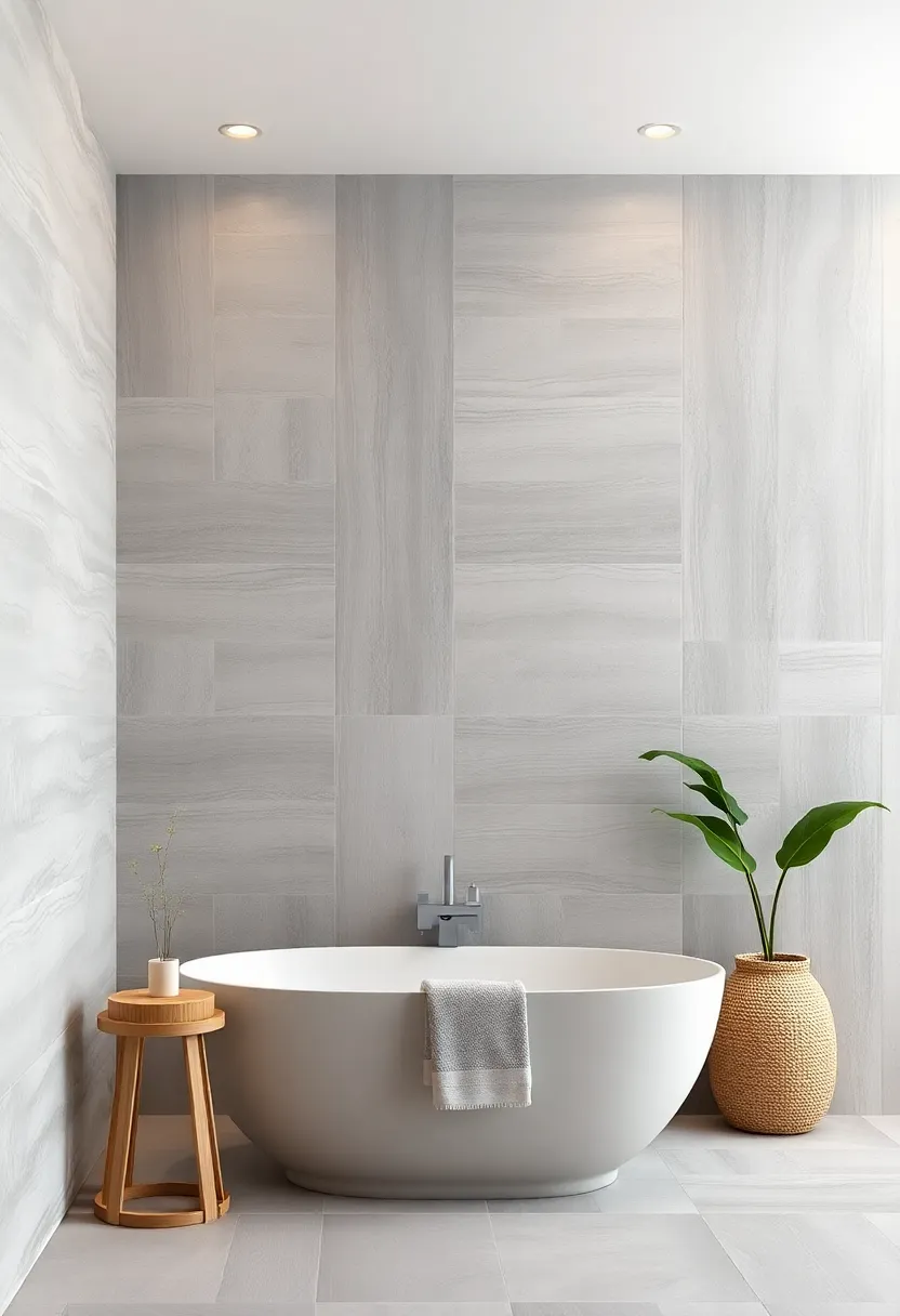 Frosted Elm Whisper: Pale ‍gray with faint wood veins creates an ethereal, soft backdrop suitable for serene ⁣spa-inspired ⁢bathrooms