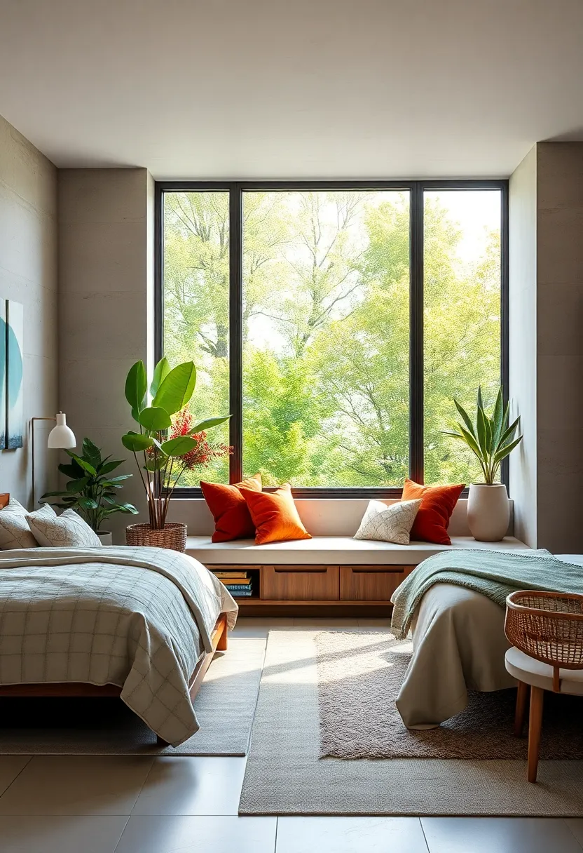 Add a Bench Underneath the Window for Extra Seating and Storage