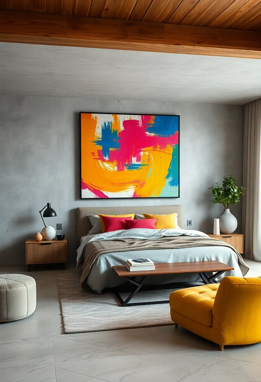 Abstract Expressionism Prints⁢ – Infuse your bedroom⁢ with energy through bold, sweeping ‍brushstrokes and vibrant hues that evoke emotion and movement