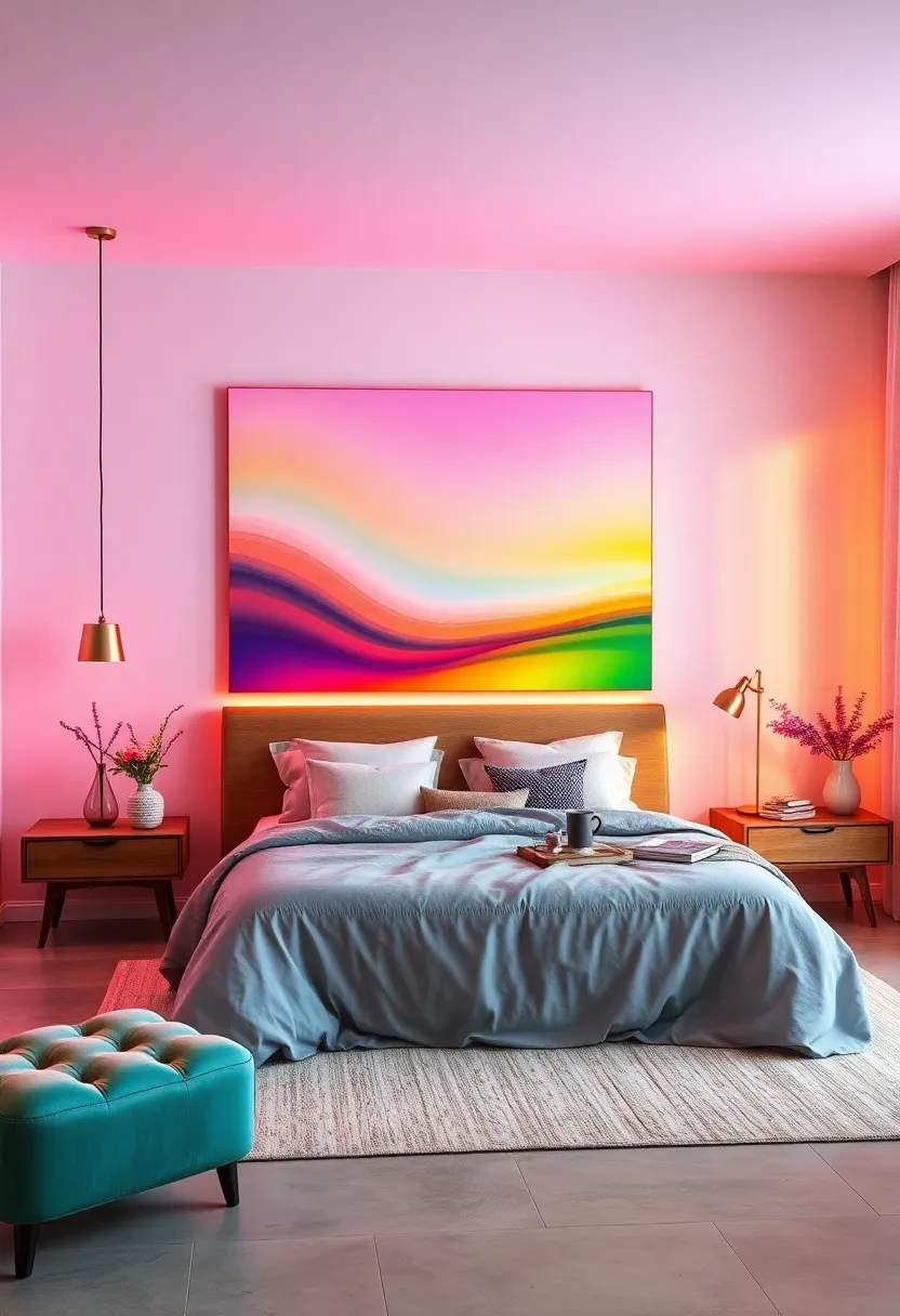 Ombre Wall Decor – Use artwork featuring gradient⁤ color transitions that gently brighten the room‌ with a soft yet vibrant ⁢look