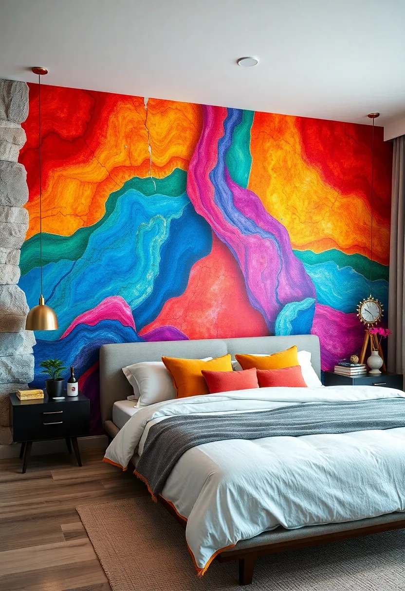 Hand-Painted‍ Murals – Personalize⁣ your⁤ space with⁢ custom murals that blend vibrant colors and meaningful imagery
